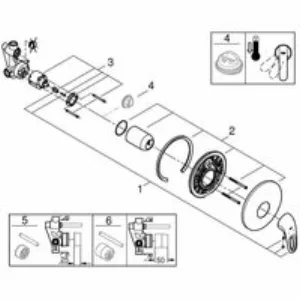 Смеситель для душа GROHE Eurostyle в комплекте с монтажной частью, хром (33635003) Смеситель для душа GROHE Eurostyle в комплекте с монтажной частью, хром (33635003)