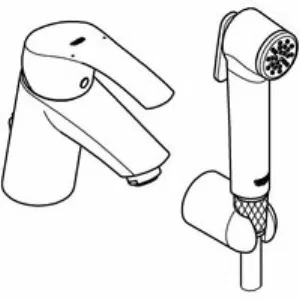 Смеситель для раковины GROHE Eurosmart с гигиеническим душем, S-size, хром (23124002) Смеситель для раковины GROHE Eurosmart с гигиеническим душем, S-size, хром (23124002)