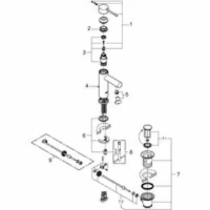 Смеситель для раковины GROHE Essence с донным клапаном, S-size, хром (23379001) Смеситель для раковины GROHE Essence с донным клапаном, S-size, хром (23379001)