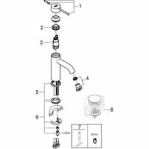 Смеситель для раковины GROHE Essence, S-size, хром (23590001) Смеситель для раковины GROHE Essence, S-size, хром (23590001)