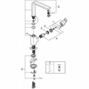 Смеситель для кухни GROHE Eurocube, суперсталь (31255DC0) Смеситель для кухни GROHE Eurocube, суперсталь (31255DC0)