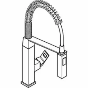 Смеситель для кухни GROHE Eurocube, суперсталь (31395DC0) Смеситель для кухни GROHE Eurocube, суперсталь (31395DC0)