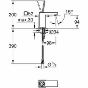 Смеситель для раковины GROHE Eurocube Joy, S-size, хром (23656000) Смеситель для раковины GROHE Eurocube Joy, S-size, хром (23656000)