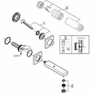 Внешняя часть смесителя для раковины GROHE Eurocube Joy на 2 отверстия (излив 170 мм), хром (19997000) Внешняя часть смесителя для раковины GROHE Eurocube Joy на 2 отверстия (излив 170 мм), хром (19997000)