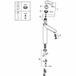 Смеситель для раковины GROHE Eurostyle, XL-size, белая луна (23719LS3) Смеситель для раковины GROHE Eurostyle, XL-size, белая луна (23719LS3)