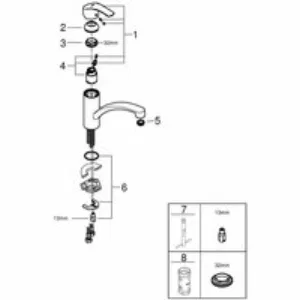 Смеситель для кухни GROHE Eurosmart, суперсталь (33281DC2) Смеситель для кухни GROHE Eurosmart, суперсталь (33281DC2)