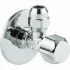 Угловой вентиль GROHE 1/2-3/8 для подключения смесителей, хром (22018000) Угловой вентиль GROHE 1/2-3/8 для подключения смесителей, хром (22018000)