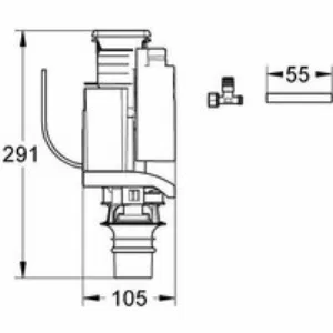 Смывной клапан GROHE (38735000) Смывной клапан GROHE (38735000)