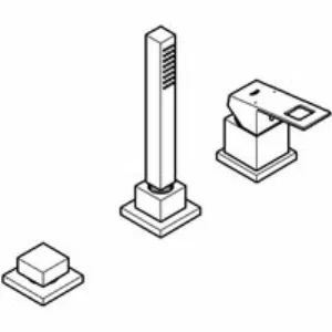 Смеситель для ванны GROHE Eurocube, хром (19966000) Смеситель для ванны GROHE Eurocube, хром (19966000)