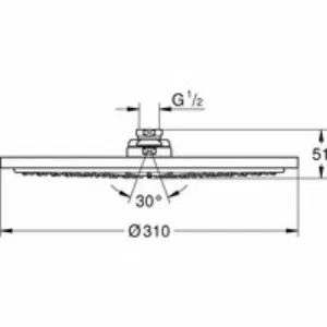 Верхний душ GROHE Rainshower Cosmopolitan 310, 9,5 л/мин, 1 режим, хром (27478000) Верхний душ GROHE Rainshower Cosmopolitan 310, 9,5 л/мин, 1 режим, хром (27478000)