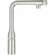 Смеситель для кухни GROHE Essence SmartControl с вытяжным изливом, суперсталь (31615DC0)