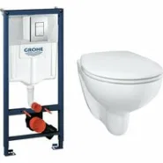 Комплект инсталляции GROHE Rapid SL 3 в 1 с унитазом Bau Ceramic и сиденьем (NW0114)