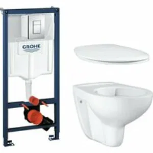 Комплект инсталляции GROHE Rapid SL 3 в 1 с унитазом Bau Ceramic и сиденьем с микролифтом (NW0116) Комплект инсталляции GROHE Rapid SL 3 в 1 с унитазом Bau Ceramic и сиденьем с микролифтом (NW0116)