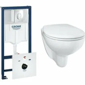 Комплект инсталляции GROHE Bau Ceramic с унитазом и сиденьем (NW0122) Комплект инсталляции GROHE Bau Ceramic с унитазом и сиденьем (NW0122)