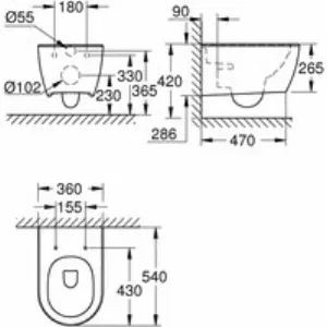 Унитаз подвесной GROHE Essence с сиденьем с микролифтом, альпин-белый (NW0123) Унитаз подвесной GROHE Essence с сиденьем с микролифтом, альпин-белый (NW0123)