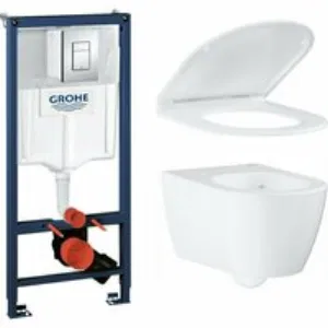 Комплект инсталляции GROHE Rapid SL с унитазом Essence и сиденьем с микролифтом (NW0127) Комплект инсталляции GROHE Rapid SL с унитазом Essence и сиденьем с микролифтом (NW0127)