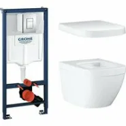 Комплект инсталляции GROHE Rapid SL 3 в 1 с унитазом Euro Ceramic и сиденьем (NW0129)