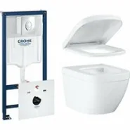 Комплект инсталляции GROHE Rapid SL 4 в 1 с унитазом Euro Ceramic и сиденьем с микролифтом (NW0133)