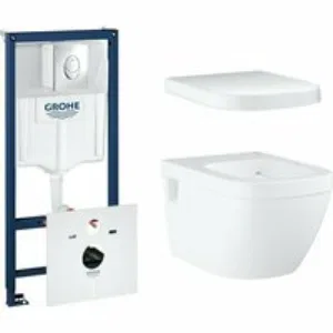 Комплект инсталляции GROHE Rapid SL 4 в 1 с унитазом Euro Ceramic и сиденьем (NW0136) Комплект инсталляции GROHE Rapid SL 4 в 1 с унитазом Euro Ceramic и сиденьем (NW0136)