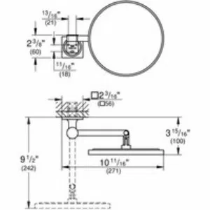Зеркало с увеличением GROHE Allure, холодный рассвет матовый (40967GN1) Зеркало с увеличением GROHE Allure, холодный рассвет матовый (40967GN1)