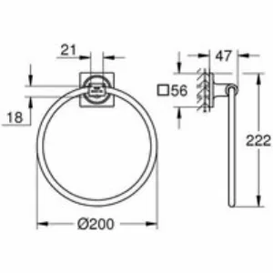 Кольцо для полотенца GROHE Allure, хром (40339001) Кольцо для полотенца GROHE Allure, хром (40339001)