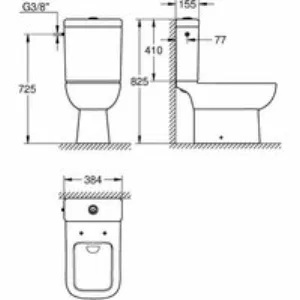 Смывной бачок GROHE Bau Edge (39812000) Смывной бачок GROHE Bau Edge (39812000)