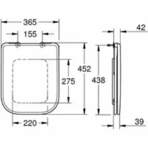 Сиденье для унитаза GROHE Bau Edge с микролифтом (39813000) Сиденье для унитаза GROHE Bau Edge с микролифтом (39813000)