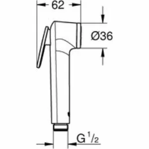 Душевой набор GROHE Tempesta-F, темный графит глянец (27513A01) Душевой набор GROHE Tempesta-F, темный графит глянец (27513A01)