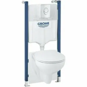 Комплект инсталляции GROHE Solido 5 в 1 с унитазом Bau Ceramic и сиденьем (39888000) Комплект инсталляции GROHE Solido 5 в 1 с унитазом Bau Ceramic и сиденьем (39888000)