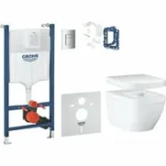 Комплект инсталляции GROHE Solido 5 в 1 с унитазом Euro Ceramic и сиденьем (39889000)