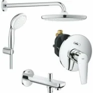 Душевая система GROHE BauEdge со смесителем для ванны, хром (1000190)