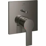 Внешняя часть смесителя для ванны GROHE Allure скрытого монтажа на 2 потребителя, квадратная, темный графит глянец (19315A01)