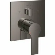 Внешняя часть смесителя для ванны GROHE Allure скрытого монтажа на 3 потребителя, квадратная, темный графит глянец (29176A01)