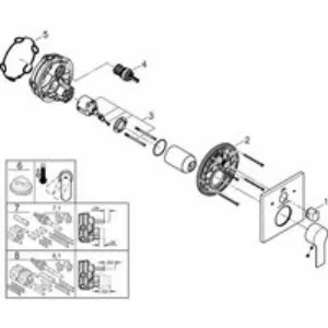Внешняя часть смесителя для ванны GROHE Allure скрытого монтажа на 3 потребителя, квадратная, хром (29176001) Внешняя часть смесителя для ванны GROHE Allure скрытого монтажа на 3 потребителя, квадратная, хром (29176001)