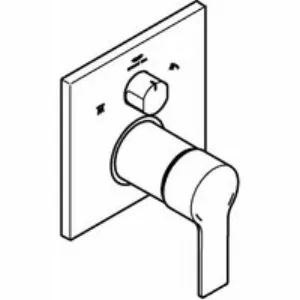 Внешняя часть смесителя для ванны GROHE Allure скрытого монтажа на 3 потребителя, квадратная, хром (29176001) Внешняя часть смесителя для ванны GROHE Allure скрытого монтажа на 3 потребителя, квадратная, хром (29176001)