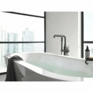 Внешняя часть смесителя для ванны GROHE Essence напольного монтажа, темный графит матовый (25248AL1) Внешняя часть смесителя для ванны GROHE Essence напольного монтажа, темный графит матовый (25248AL1)