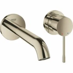 Внешняя часть смесителя для раковины GROHE Essence скрытого монтажа, на 2 отверстия, M-Size, никель глянец (29192BE1) Внешняя часть смесителя для раковины GROHE Essence скрытого монтажа, на 2 отверстия, M-Size, никель глянец (29192BE1)