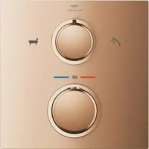 Внешняя часть термостата для ванны GROHE Allure скрытого монтажа на 2 потребителя, квадратная, теплый закат матовый (19446DL2) Внешняя часть термостата для ванны GROHE Allure скрытого монтажа на 2 потребителя, квадратная, теплый закат матовый (19446DL2)