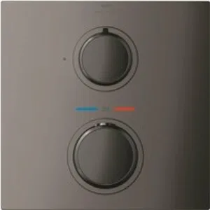 Внешняя часть термостата для душа GROHE Allure скрытого монтажа на 1 потребителя, квадратная, темный графит глянец (19380A02) Внешняя часть термостата для душа GROHE Allure скрытого монтажа на 1 потребителя, квадратная, темный графит глянец (19380A02)