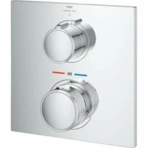 Внешняя часть термостата для душа GROHE Allure скрытого монтажа на 1 потребителя, квадратная, хром (19380002) Внешняя часть термостата для душа GROHE Allure скрытого монтажа на 1 потребителя, квадратная, хром (19380002)