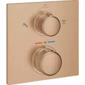Внешняя часть термостата для душа GROHE Allure скрытого монтажа на 2 потребителя, квадратная, теплый закат матовый (29181DL2) Внешняя часть термостата для душа GROHE Allure скрытого монтажа на 2 потребителя, квадратная, теплый закат матовый (29181DL2)