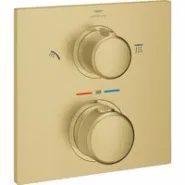 Внешняя часть термостата для душа GROHE Allure скрытого монтажа на 2 потребителя, квадратная, холодный рассвет матовый (29181GN2)