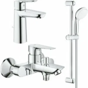 Готовый комплект для ванной комнаты GROHE BauEdge, хром (1000180) Готовый комплект для ванной комнаты GROHE BauEdge, хром (1000180)