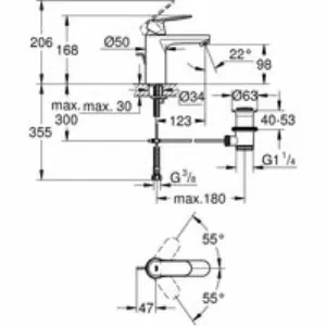Готовый комплект для ванной комнаты GROHE Eurosmart Cosmopolitan, хром (1000179) Готовый комплект для ванной комнаты GROHE Eurosmart Cosmopolitan, хром (1000179)