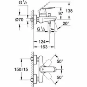 Готовый комплект для ванной комнаты GROHE Eurosmart Cosmopolitan, хром (1000179) Готовый комплект для ванной комнаты GROHE Eurosmart Cosmopolitan, хром (1000179)