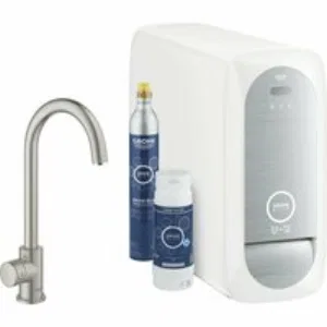 Кран для кухонной мойки GROHE Blue Home Mono с системой фильтрации, охлаждения и газирования воды, Wi-Fi, суперсталь (31498DC1) Кран для кухонной мойки GROHE Blue Home Mono с системой фильтрации, охлаждения и газирования воды, Wi-Fi, суперсталь (31498DC1)