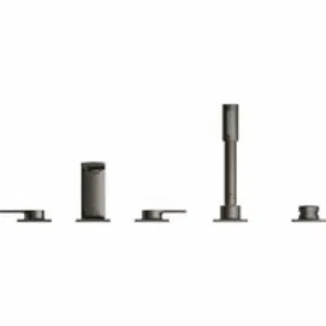 Смеситель для ванны GROHE Allure двухвентильный, на 5 отверстий, на край ванны, темный графит глянец (25221A01) Смеситель для ванны GROHE Allure двухвентильный, на 5 отверстий, на край ванны, темный графит глянец (25221A01)