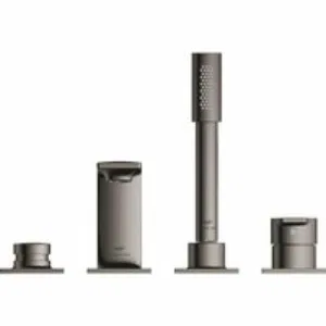 Смеситель для ванны GROHE Allure на 4 отверстия, на край ванны, темный графит глянец (19316A01) Смеситель для ванны GROHE Allure на 4 отверстия, на край ванны, темный графит глянец (19316A01)