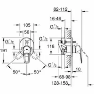Смеситель для ванны GROHE BauLoop в комплекте с монтажной частью, хром (29041001) Смеситель для ванны GROHE BauLoop в комплекте с монтажной частью, хром (29041001)