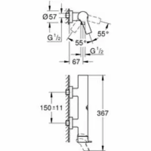 Смеситель для душа GROHE Allure, хром (32846001) Смеситель для душа GROHE Allure, хром (32846001)